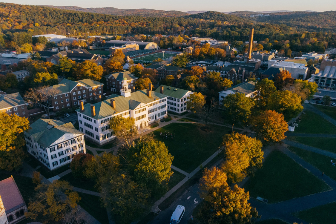 Overhead view of Dartmouth College