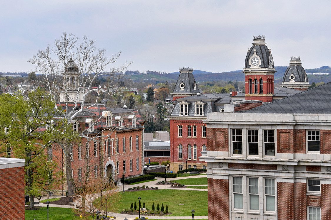 Overhead view of West Virginia University